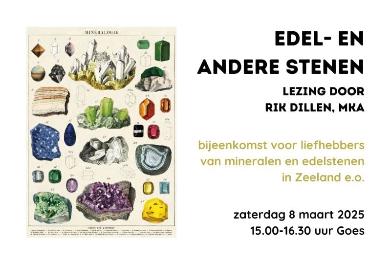 lezing edelstenen mineralen Goes