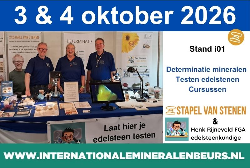 mineralenbeurs rijswijk - stand stapel van stenen i01 - okt 2026